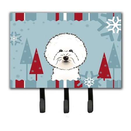 Jensendistributionservices Winter Holiday Bichon Frise Leash & Key Holder MI1719835